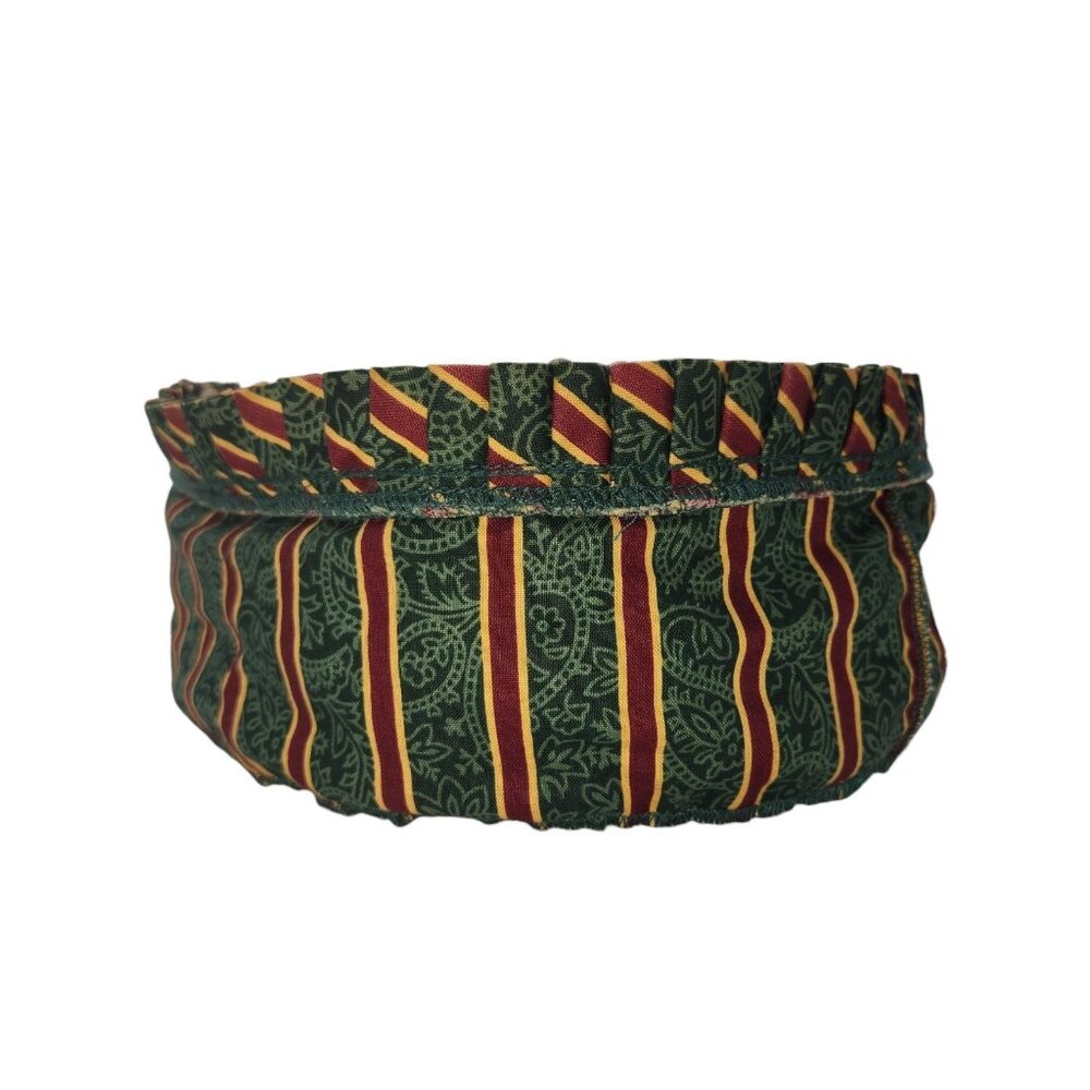 Longaberger Holiday Cheer Liner Only Round 8.5"x4.25" Red Green Gold